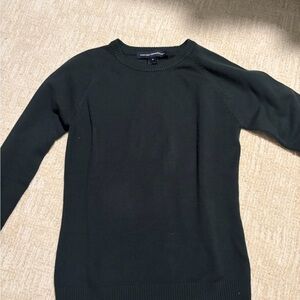 French connection dark green sweater size medium